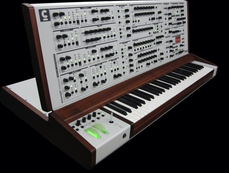 Schmidt Eightvoice Analog Synthesizer thoroughbred back in black (and white) with third 25-unit batch beckoning
