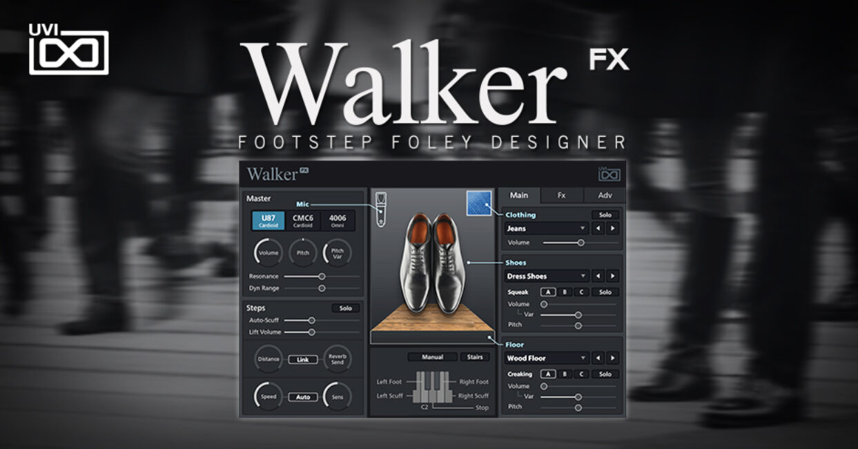 UVI RELEASE WALKER 2, REDESIGNED AND EXPANDED FOOTSTEP FOLEY DESIGNER