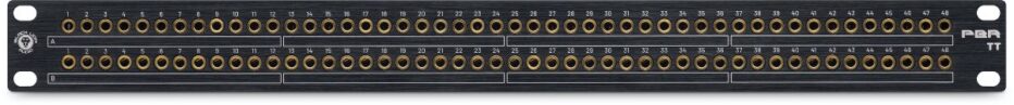 Black Lion Audio 96-point TT/DB25 Patchbay providing PBR TT